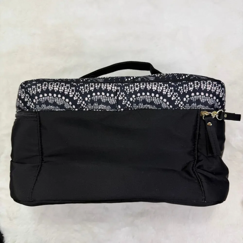 Victoria's Secret Black & White Bra Panty Lingerie Travel Bag